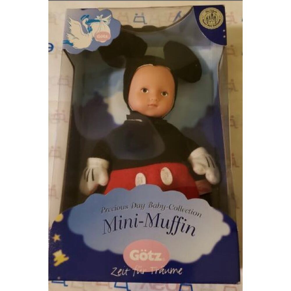 Gotz DISNEY Mini-Muffin MICKEY-MOUSE Doll 2003 8” Vinyl NIB Baby Collection Rare